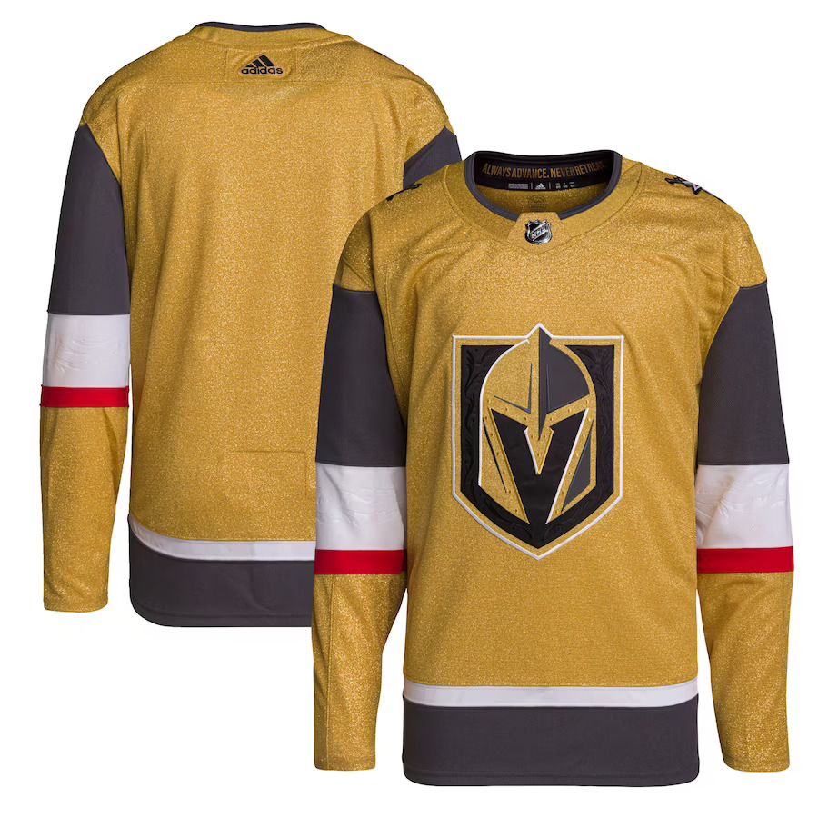 Men Vegas Golden Knights adidas Gold Home Primegreen Authentic NHL Jersey